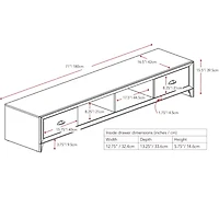 Lakewood 71" Wood TV Bench