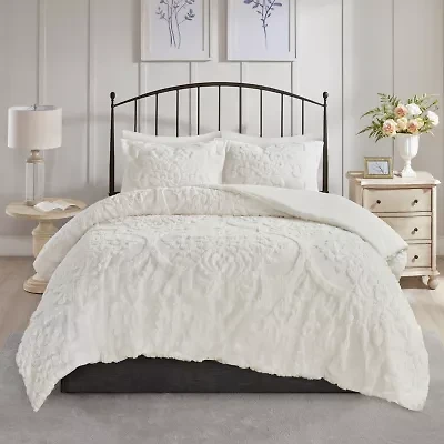Madison Park Aeriela 3-pc. Damask and Scroll Cotton Comforter Set