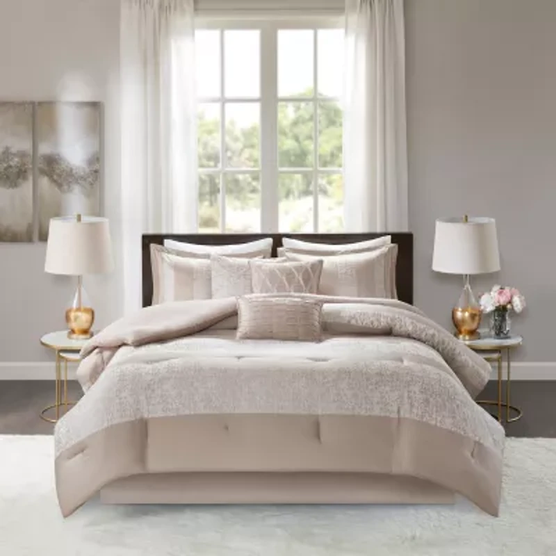 Madison Park Elicia 7-pc. Chenille Jacquard Comforter Set