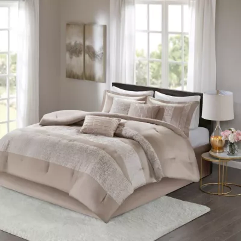 Madison Park Elicia 7-pc. Chenille Jacquard Comforter Set