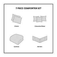Madison Park Elicia 7-pc. Chenille Jacquard Comforter Set