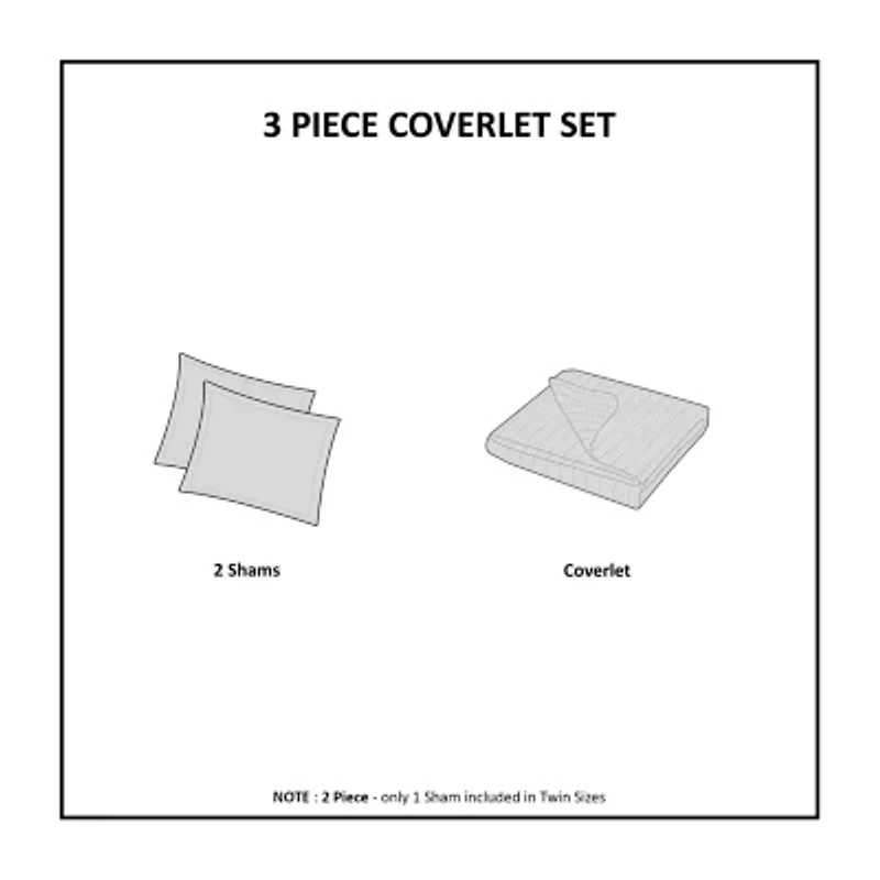 Madison Park Heavenly 3-pc. Solid Reversible Quilt Set