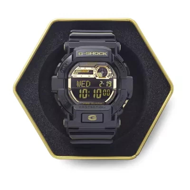 Casio G-Shock Mens Black Strap Watch with Gift Tin-Gd350br-1