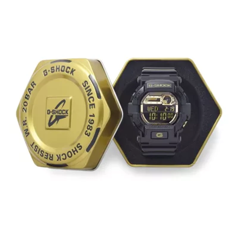 Casio G-Shock Mens Black Strap Watch with Gift Tin-Gd350br-1