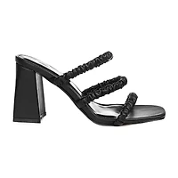 Journee Collection Reagaan Womens Round Open Toe Block Heel Pumps