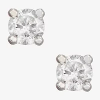 1/10 CT. T.W. Natural White Diamond 14K White Gold 2.5mm Stud Earrings