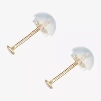 Girls Diamond Accent Natural White Diamond 14K Gold 3mm Stud Earrings