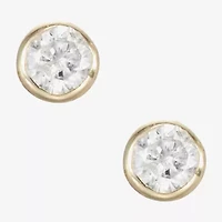 Girls Diamond Accent Natural White Diamond 14K Gold 3mm Stud Earrings