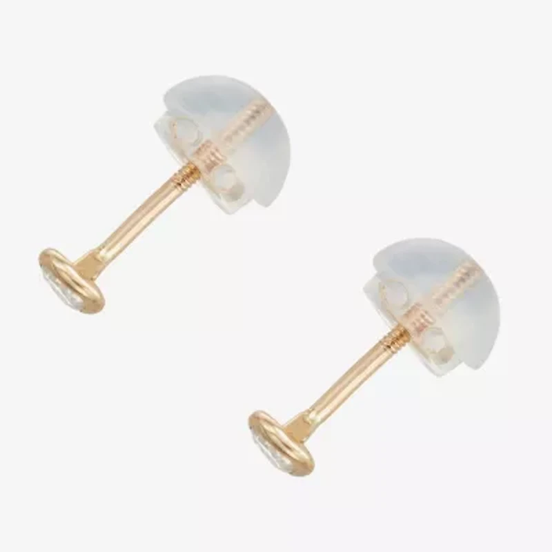 1/10 CT. T.W. Natural White Diamond 14K Gold 3.7mm Stud Earrings