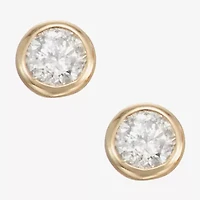1/10 CT. T.W. Natural White Diamond 14K Gold 3.7mm Stud Earrings