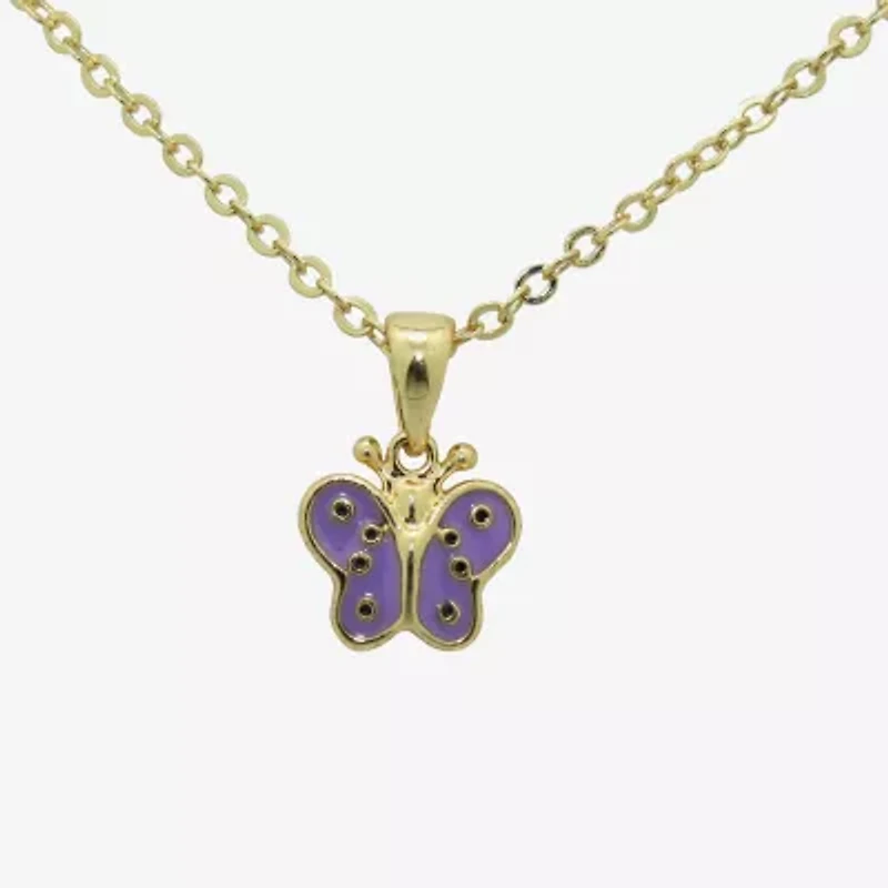 Girls 10K Gold Over Brass Butterfly 3-pc. Jewelry Set
