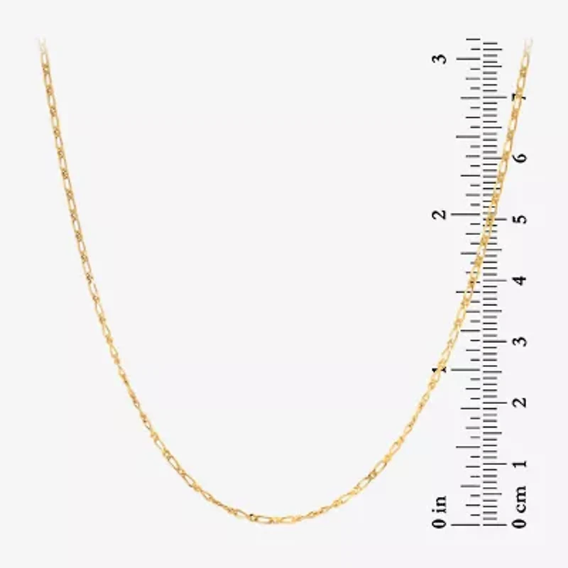 Made in Italy Womens 18K Gold Over Silver 16 Inch Mariner Chain Necklace