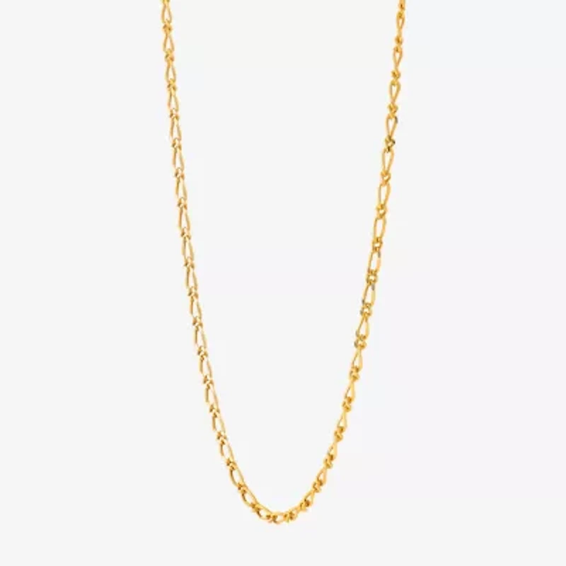Made in Italy Womens 18K Gold Over Silver 16 Inch Mariner Chain Necklace
