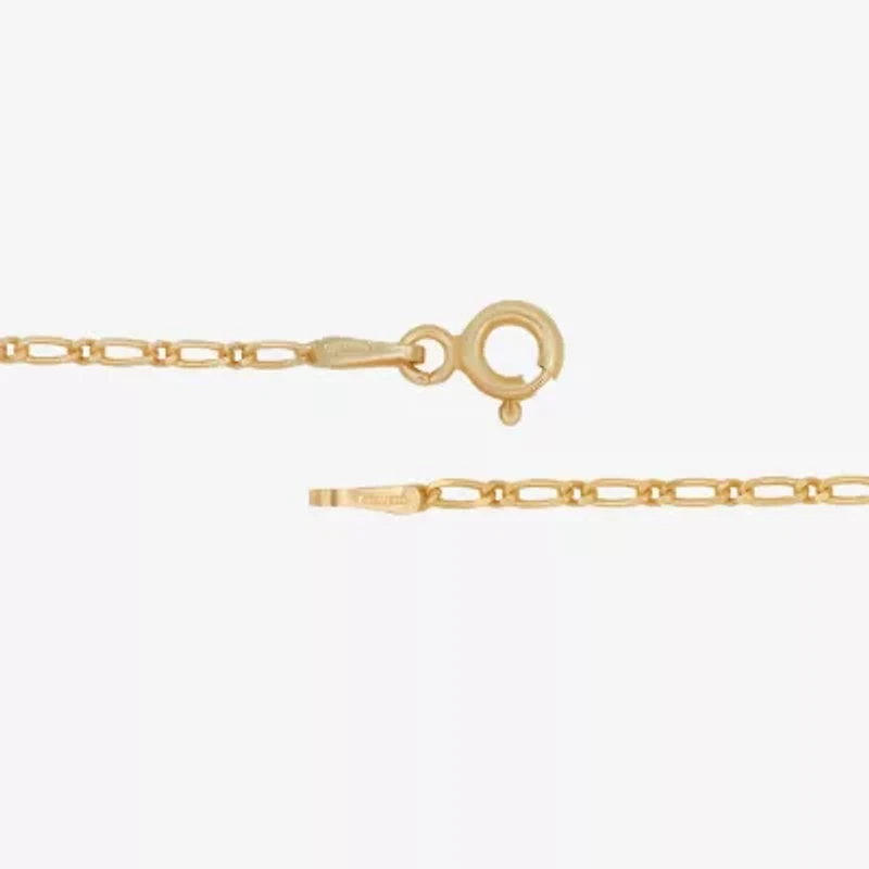 Made in Italy Womens 18K Gold Over Silver 16 Inch Mariner Chain Necklace