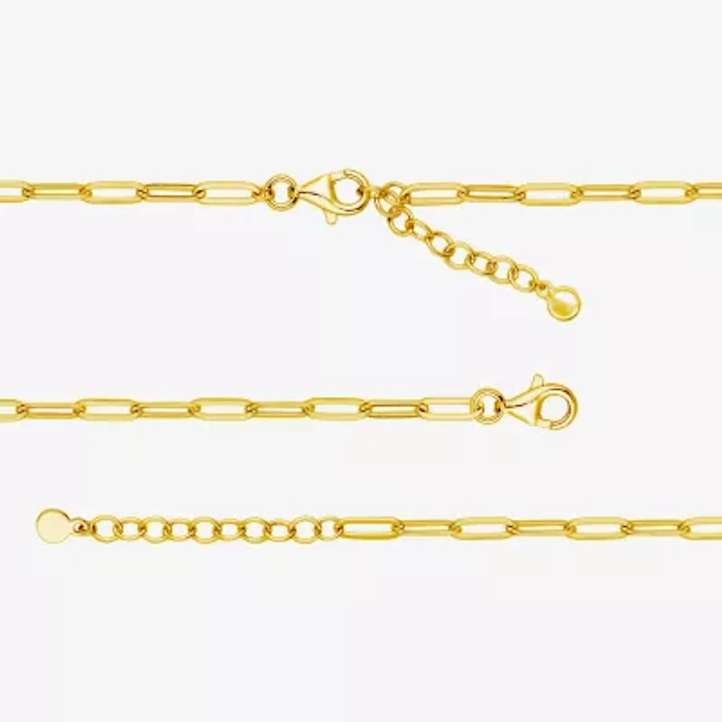 Paris 1901 By Charles Garnier Womens 18K Gold Over Silver Solid 7 Inch Link Bracelet