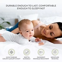Color Sense Premium Cotton Blend Wrinkle-Resistant Sateen Weave Sheet Set