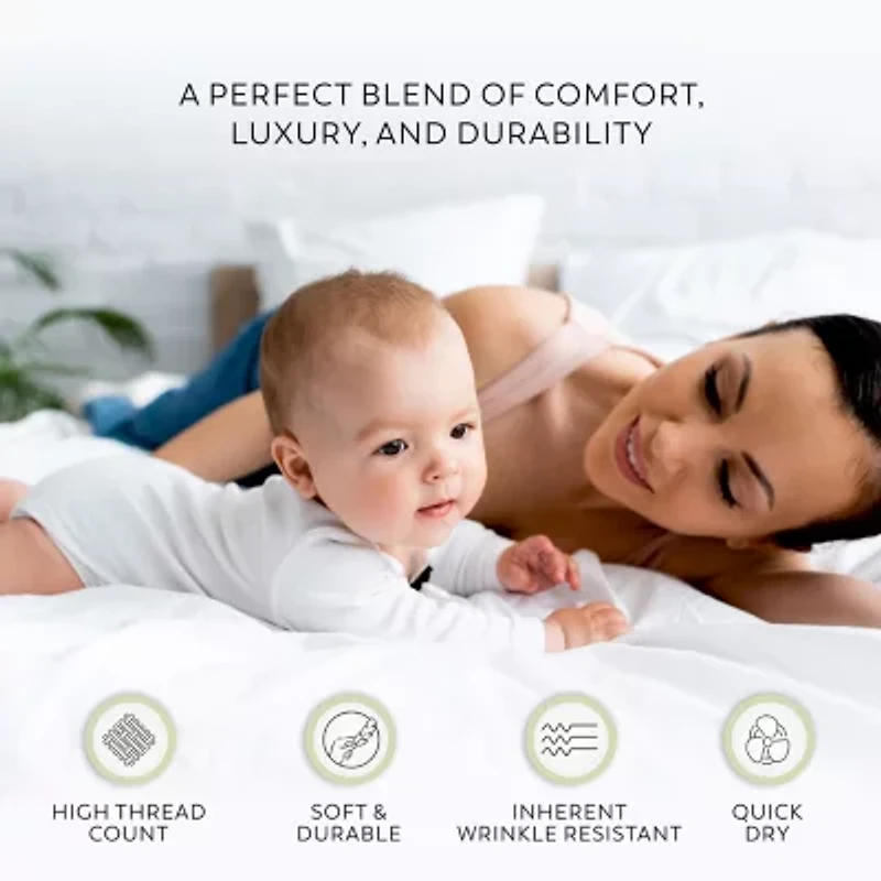 Color Sense 600TC Wrinkle-Resistant Cotton-Rich Sheet Set