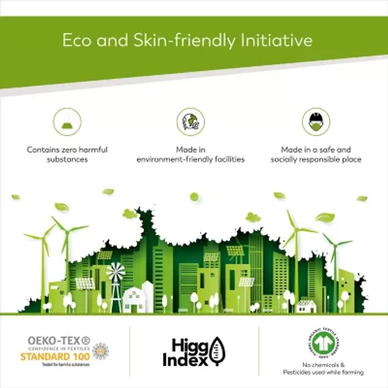 Purity Home Organic Cotton 300 Thread Count Eco-Friendly Sheet Set & Pillowcases