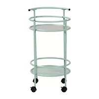 Newell Metal-Top Kitchen Cart