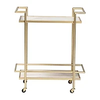 Louise Metal-Top Serving Cart