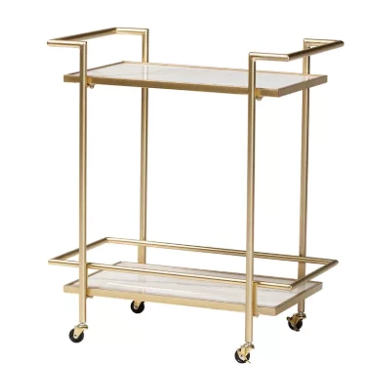 Louise Metal-Top Serving Cart