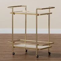 Louise Metal-Top Serving Cart