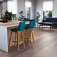 Corliving Nora 2-pc. Counter Height Upholstered Bar Stool