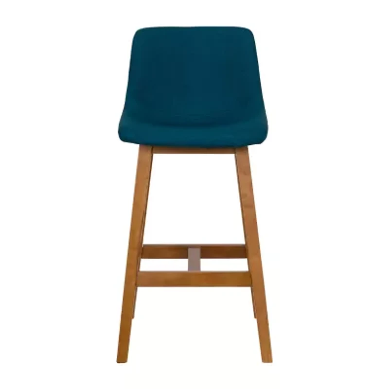 Corliving Nora 2-pc. Counter Height Upholstered Bar Stool