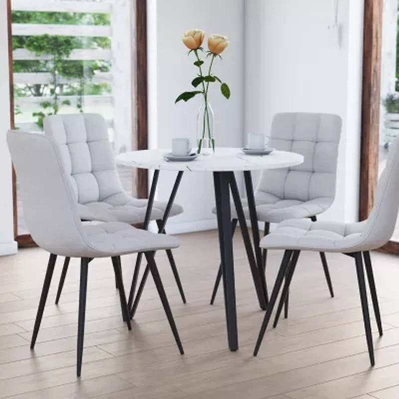 Corliving Lennox Round Wood-Top Dining Table