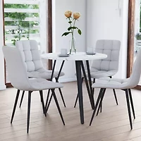 Corliving Lennox Round Wood-Top Dining Table
