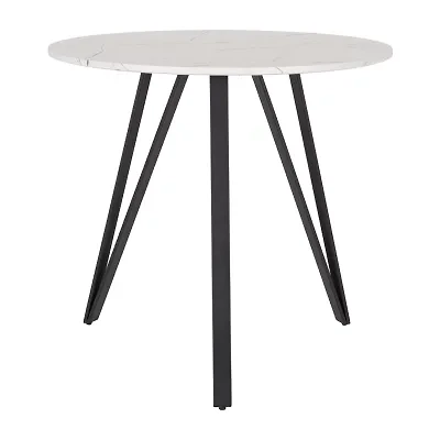 Corliving Lennox Round Wood-Top Dining Table