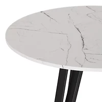 Corliving Lennox Round Wood-Top Dining Table