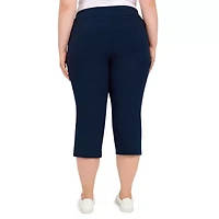 Hearts Of Palm Womens Plus Straight Mid Rise Capri Pant