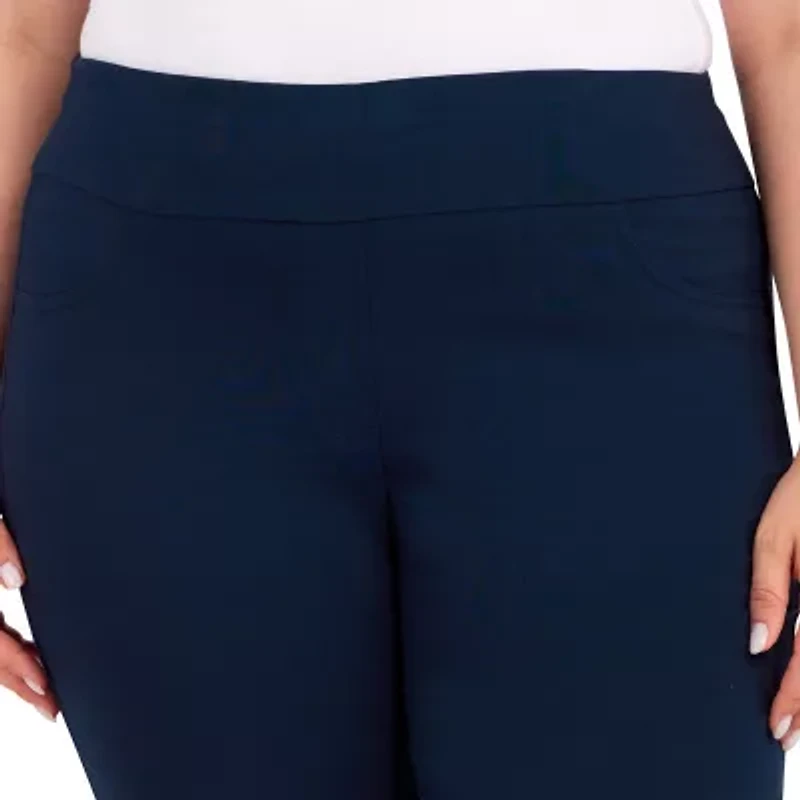 Hearts Of Palm Womens Plus Straight Mid Rise Capri Pant