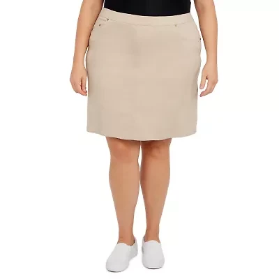 Hearts Of Palm Womens Mid Rise-Plus Skort