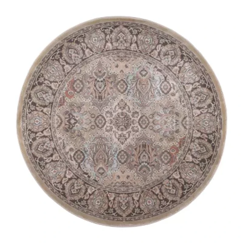 Garda Traditional Oriental Panel Kerman Area Rug