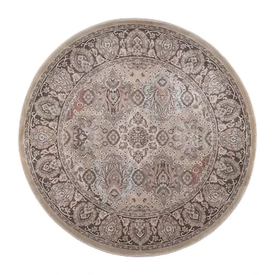 Garda Traditional Oriental Panel Kerman Area Rug
