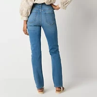 a.n.a Womens High Rise Straight Leg Jean