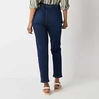 a.n.a Womens High Rise Seated Wear Straight Leg Jean
