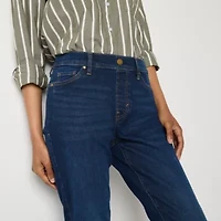 a.n.a Womens High Rise Seated Wear Straight Leg Jean