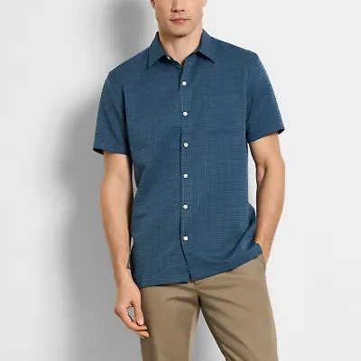 Van Heusen Weekend Mens Short Sleeve Moisture Wicking Camp Shirt