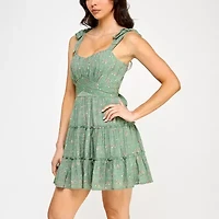Trixxi Womens Juniors Sleeveless Fit + Flare Dress