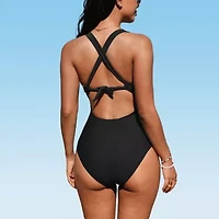 CUPSHE Swimwear Womens Easy-on + Easy-off One Piece Swimsuit