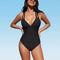 CUPSHE Swimwear Womens Easy-on + Easy-off One Piece Swimsuit