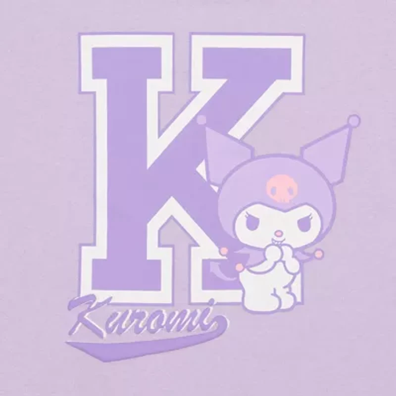 Side Cinch Little & Big Kid Girls Crew Neck Short Sleeve Regular Fit Kuromi Graphic T-Shirt