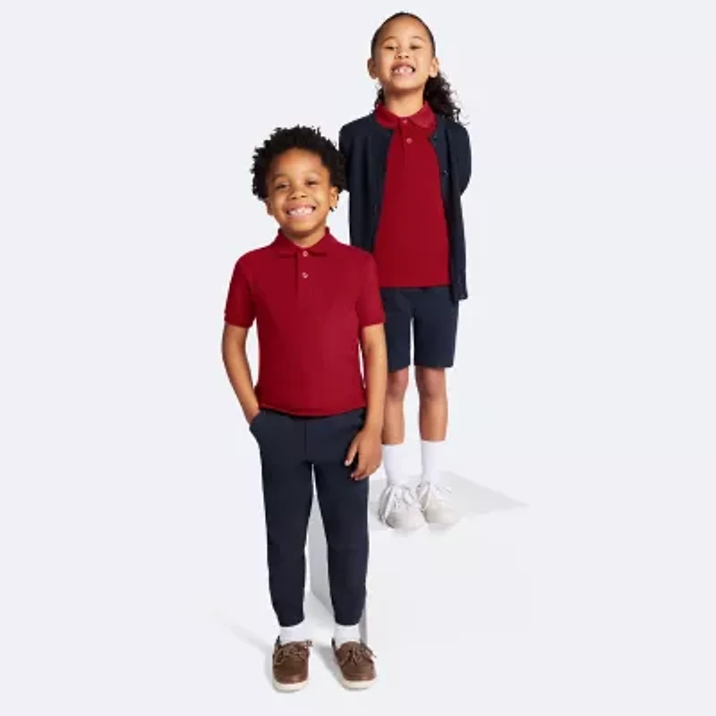 IZOD Little & Big Boys Short Sleeve Wrinkle Resistant Moisture Wicking Polo Shirt