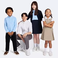 IZOD Performance Mesh Little & Big Kid Girls Short Sleeve Regular Fit Wrinkle Resistant Moisture Wicking Polo Shirt