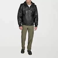 Levi's Mens Faux Leather Hooded Midweight Jacket