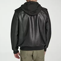 Levi's Mens Faux Leather Hooded Midweight Jacket