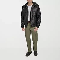 Levi's Mens Faux Leather Hooded Midweight Jacket